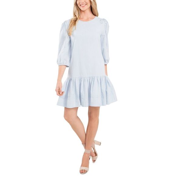 Cece Clip Dot Ruffled Dress - Picture 1 of 3